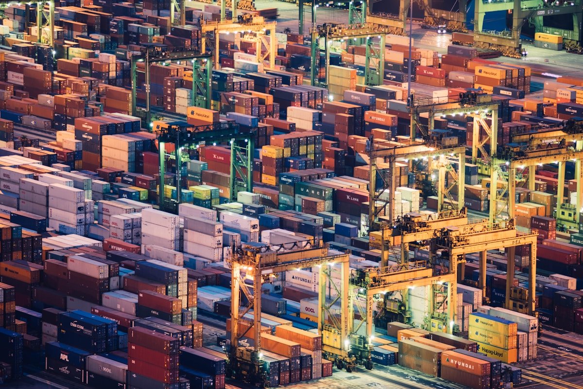 Container terminal, illustrative photograph
